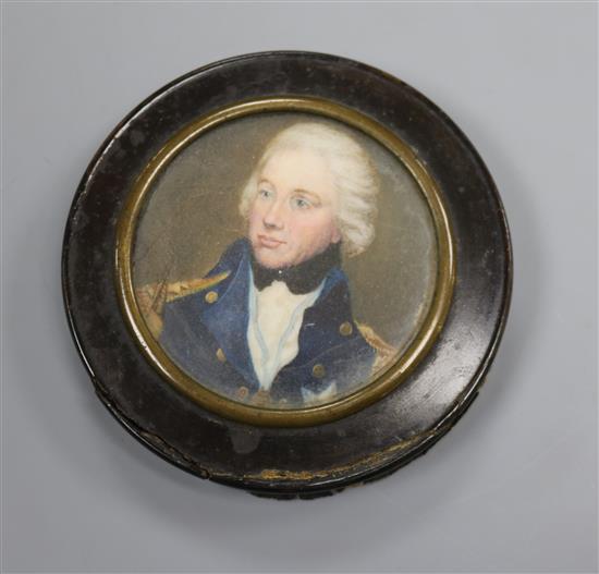 A miniature of Nelson on ivory